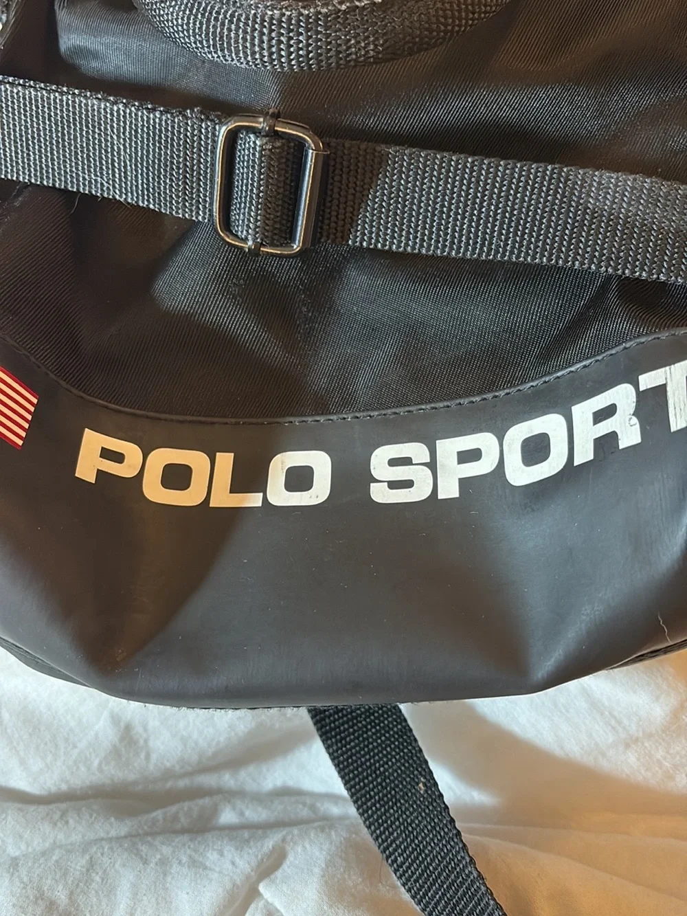 Polo by Ralph Lauren Black Polo Sport Crossbody Messenger Bag